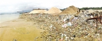 福州乌龙江畔一伙人采砂后再运建筑垃圾填江(图) - 福州新闻网