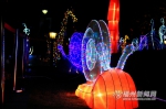 温泉公园花灯“盛开”　游人如织观灯热 - 福州新闻网