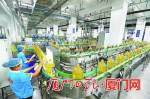　　台湾佳格厦门葵花油生产项目现代化的生产车间。(本组图/本报记者黄嵘摄) - 新浪