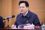 福建省国资委党委书记刘捷明在会上讲话。李南轩 摄 - 福建新闻