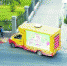 莲花西路上的黄色广告车。（网友图片） - 新浪