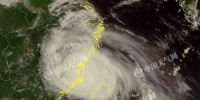 “玛莉亚”登陆时的卫星图像（图片来源：中央气象台） - 福建新闻