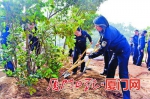 民警正在义务植树。 - 新浪