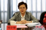致公党中央副主席闫小培在“加强对外投资引导深化‘一带一路’人文旅游合作”座谈会上讲话。　杨泓 摄 - 福建新闻