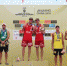 2019年世界沙滩排球巡回赛晋江站男子组颁奖仪式，挪威选手夺冠。钟欣 摄 - 福建新闻