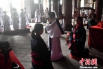 福州文庙首度重现传统“释菜礼”。　吕明 摄 - 福建新闻