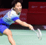 11月10日，2019中国(福州)羽毛球公开赛决赛在福州举行。中国选手陈雨菲2比1战胜日本选手奥原希望，获得女单打冠军。图为陈雨菲在比赛中。 吕明 摄 - 福建新闻