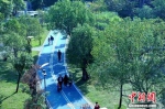 惊艳！福州首条蓝色步道就在闽江公园 全程近4800米 - 新浪