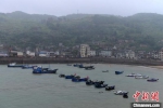 　　图为海岛乡海面上停靠的渔船。　王东明 摄 - 福建新闻