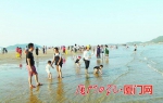 漳州东山岛再现“鱼骨沙洲” 吸引游人踩沙滩看新奇 - 新浪
